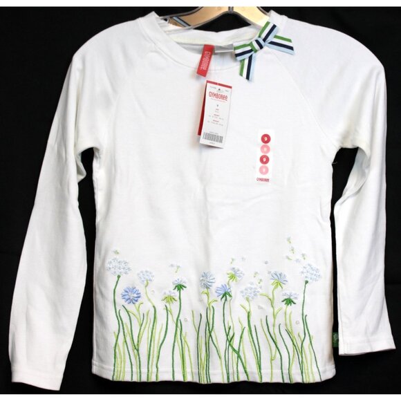 NWT 2004 Gymboree Dandelion Wishes Shirt Flower Hem Early Spring Bow sz 9 - Picture 1 of 6